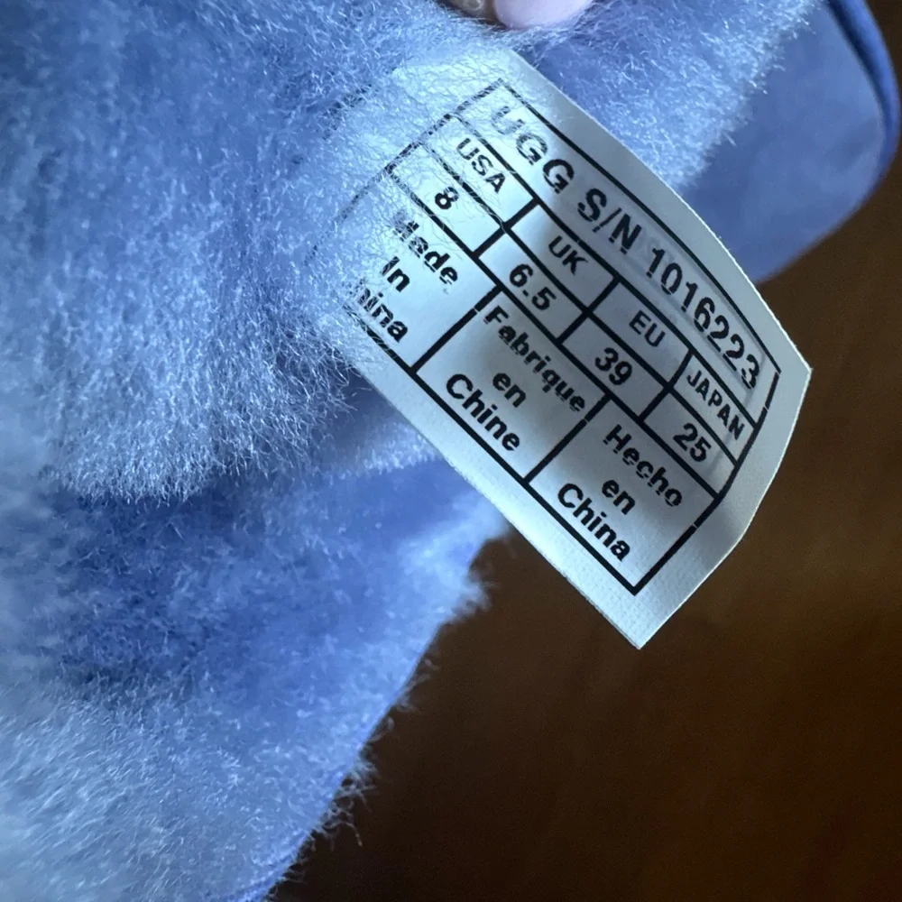 UGG Blue Suede Boots with Tan Soles - Picture 5 of 7